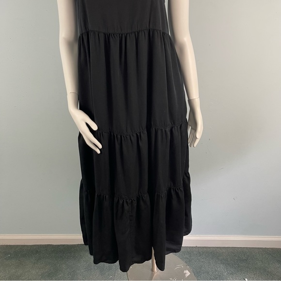 The Drop Women's Britt Tiered Maxi Tent Dress Black Size Small - Picture 4 of 15
